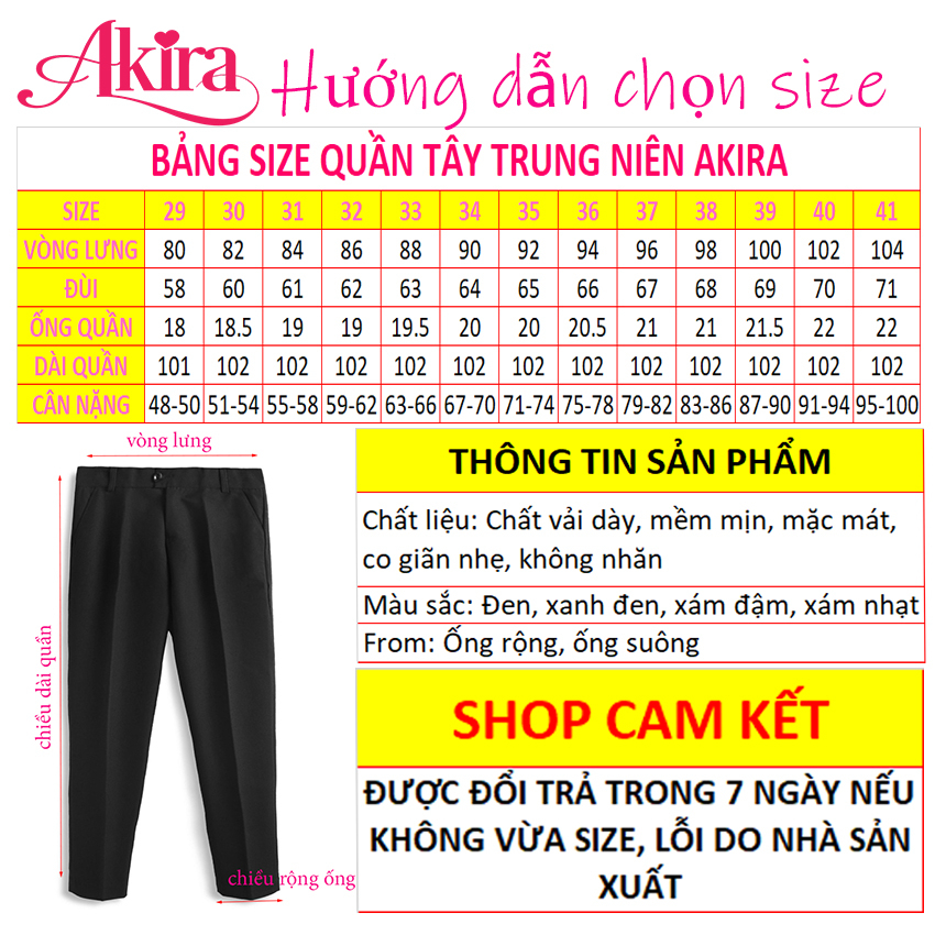 Quần tây trung niên nam phong cách sang trọng, dễ phối đồ đi làm