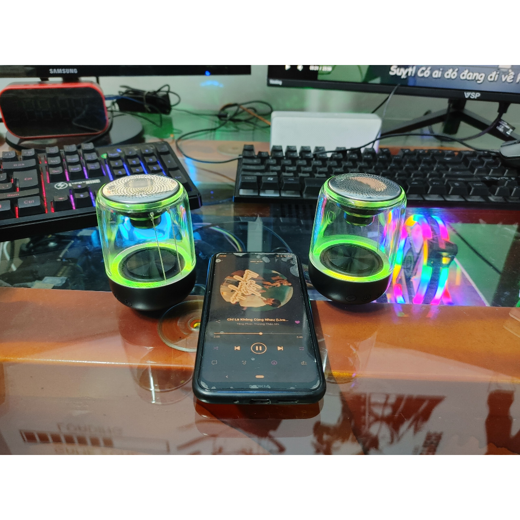 Loa Bluetooth RGB Mini Led 7 Màu Trong Suốt | Shopee Việt Nam