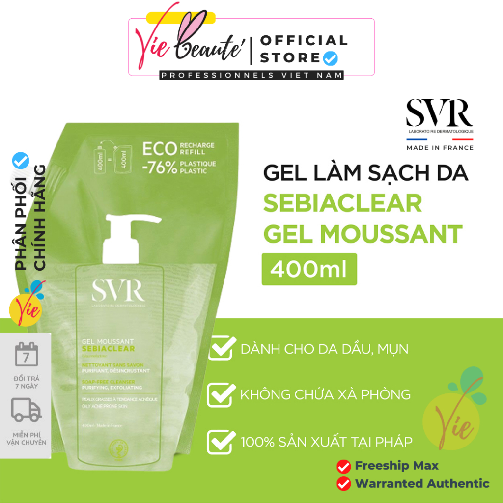 [Mã COSBAUH3 giảm 8% đơn 300K] Sữa Rửa Mặt SVR SEBIACLEAR Gel Moussant ...