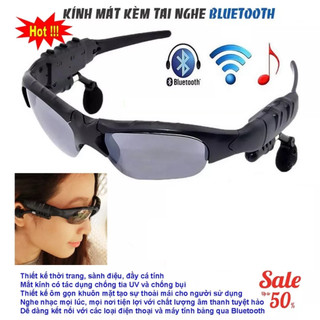 Kính Mát, Kính Mắt thông minh Bluetooth5.2,Kính râm Chống UV tích hợp kết nối hỗ trợ gọi rảnh tay Và Nghe Nhạc