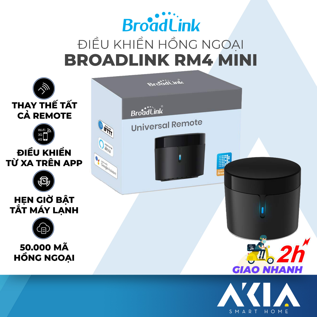 Bộ điều khiển hồng ngoại Broadlink RM4 mini Chỉnh máy lạnh từ xa
