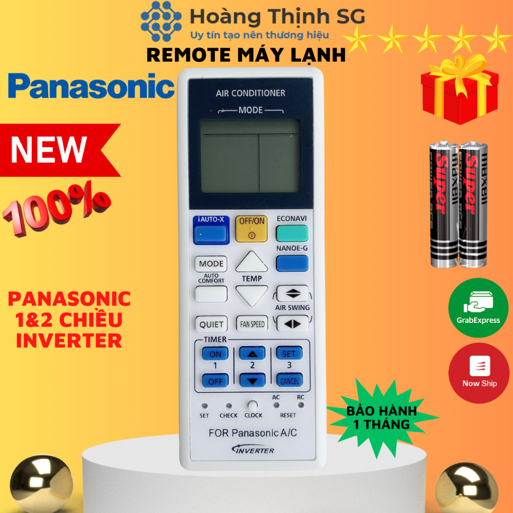 Điều khiển điều hòa Panasonic Inverter, remote máy lạnh USE FOR