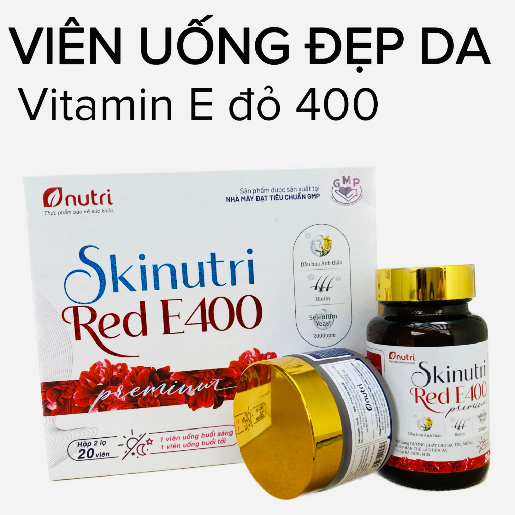 Viên Uống Bổ Sung Vitamin E đỏ Skinutri Red E400 Premium Shopee Việt Nam