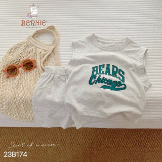 (Video) Set bộ bé trai tay hến chất cotton 4 chiều thấm hút mồ hồi mặc hè Bernie chính hãng
