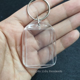 sỉ lẻ khung ảnh móc khóa nhựa trong hình ngôi nhà vuông chữ nhật QNshop Handmade