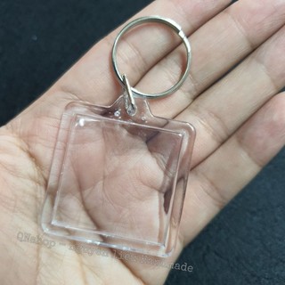 sỉ lẻ khung ảnh móc khóa nhựa trong hình ngôi nhà vuông chữ nhật QNshop Handmade