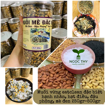 Muối mè vừng đặc biệt đậu phộng hạt điều hạnh nhân ăn chay ăn kiêng eatclean 250gr-500gr siêu ngon