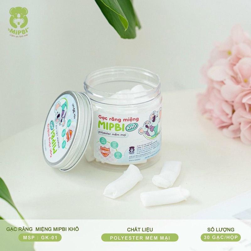 Gạc răng miệng Mipbi - hộp 30 cái - hanzomart
