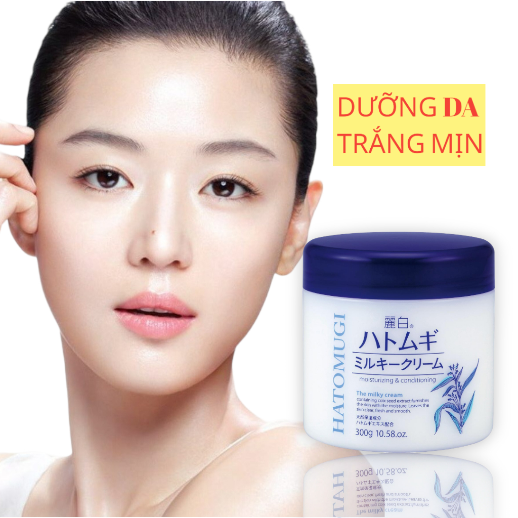 Kem Dưỡng Trắng Da Chiết Xuất Hạt Ý Dĩ Hatomugi Milky Cream (300g)