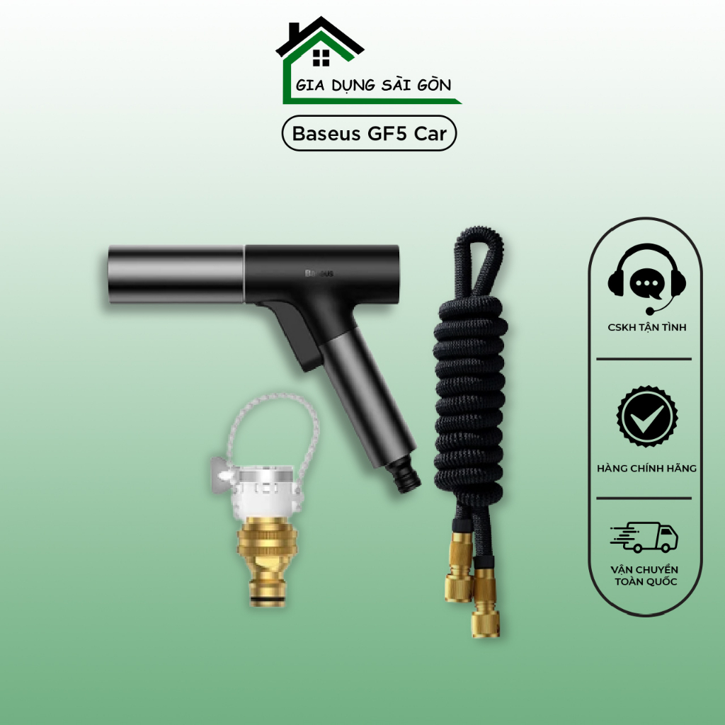 Bộ Vòi Tăng Áp Xịt Rửa Xe Ô Tô Baseus GF5 Car Wash Spray Nozzle