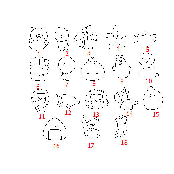 10 Hình dễ thương tô màu cho bé, cá gỗ tô màu. Hình tô màu