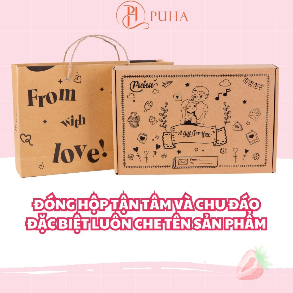 Ảnh Set quà tặng giáng sinh , noel cho bạn gái PUHA, combo 3 món có túi chườm nóng hỗ trợ giảm đau bụng kinh 3