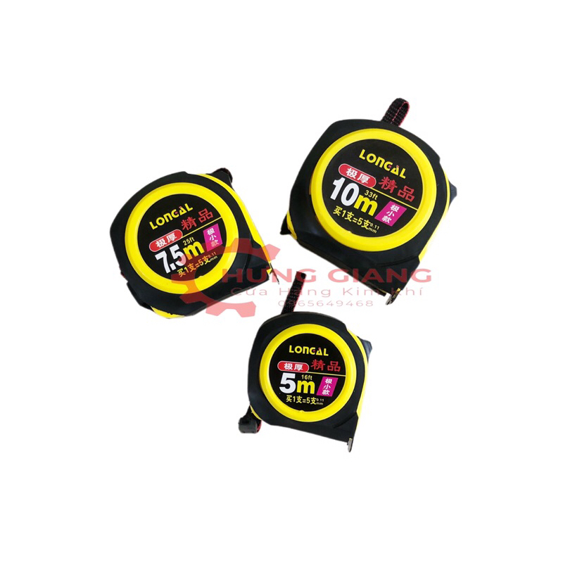 Thước Mét Bọc Cao Su Cao Cấp Chống Vỡ 5M 7M 10M Dùng Trong Công Trình