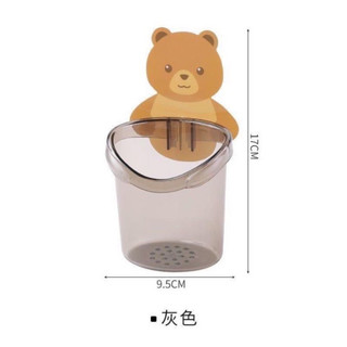 Cốc Gấu Dán Tường Nhà Tắm Ly Đựng Bàn Trải Kem Đánh Răng
