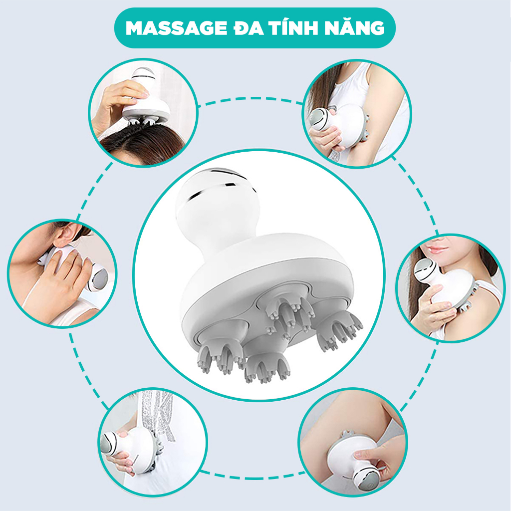 Ảnh Máy Massage Đầu Cổ Mặt Mini Đa Năng KINGTECH ST-701 - Chính Hãng - Xoa Bóp Đầu Giải Toả Căng Thẳng, Mệt Mỏi 3