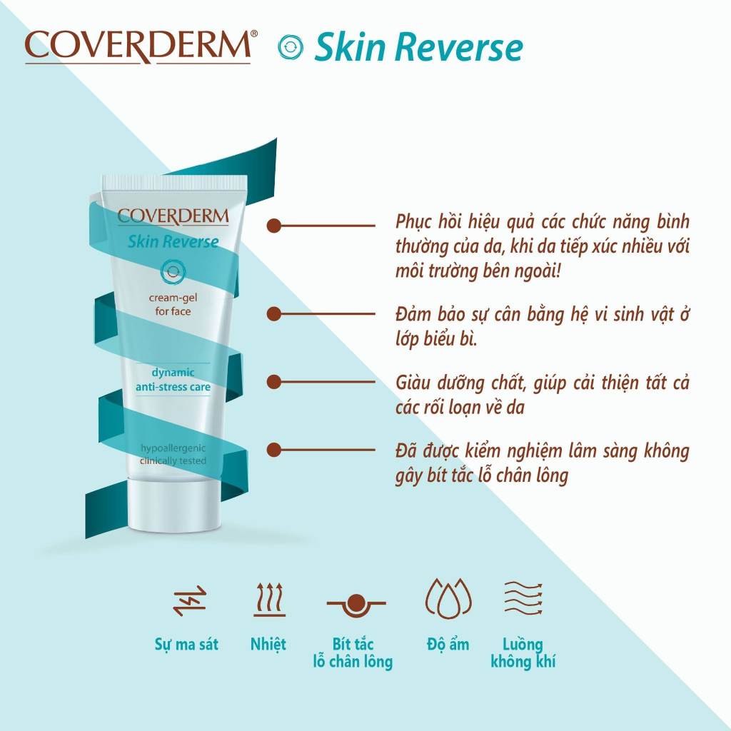 Kem Dưỡng Coverderm Skin Reverse Giúp Giảm Mụn, Cấp Ẩm, Phục Hồi Da Tổn ...