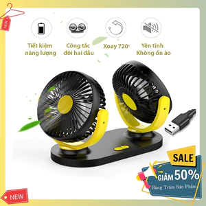 Quạt ô tô 10W cắm nguồn usb đa năng xoay 360 độ siêu mát