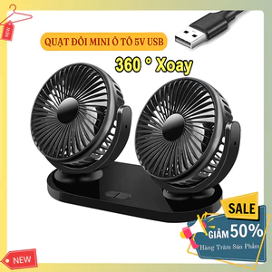 Quạt đôi ô tô 10W 3 tốc độ, tiếng ồn thấp hỗ trợ làm điều hòa xe hơi