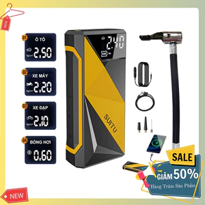 Máy bơm lốp cầm tay SUITU 60W màn hình lcd kỹ thuật số, áp suất 150psi