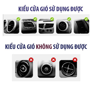 Giá Đỡ Điện Thoại Trên Ô Tô,Giá Đỡ Điện Thoại Kẹp Cửa Gió Điều Hòa Chắc Chắn Nhỏ Gọn Dễ Lắp Đặt -Mẫu cửa gió xoay 360độ