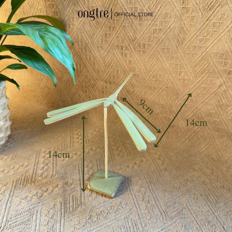 Chuồn chuồn tre ONGTRE cân bằng, để bàn, decor ( Loại dày )