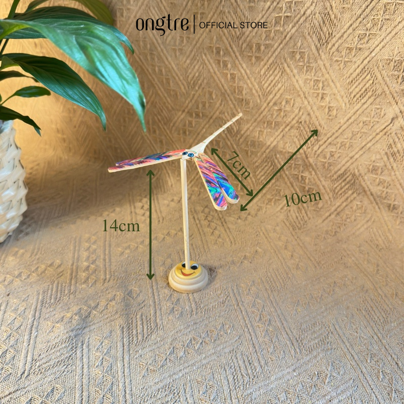 Chuồn chuồn tre ONGTRE cân bằng, để bàn, decor ( Loại dày )