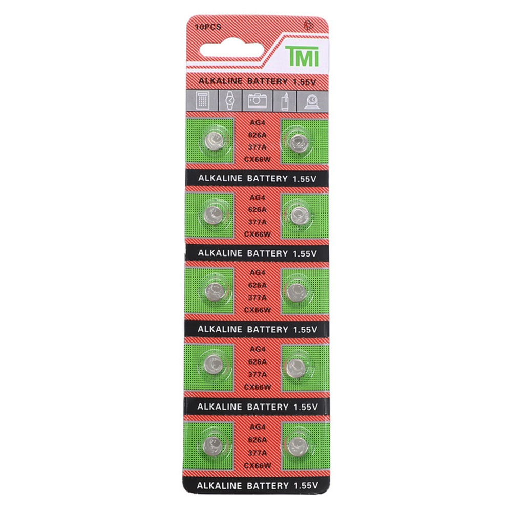 Vỉ pin 10 viên đồng hồ phổ thông AG4 LR626 377A