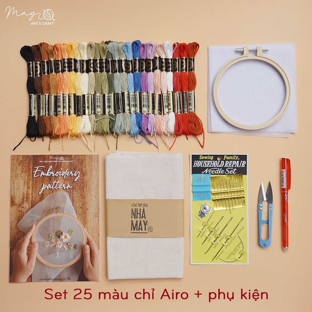 Set thêu - dụng cụ thêu cơ bản dành cho người mới bắt đầu Tiệm tạp hóa ...