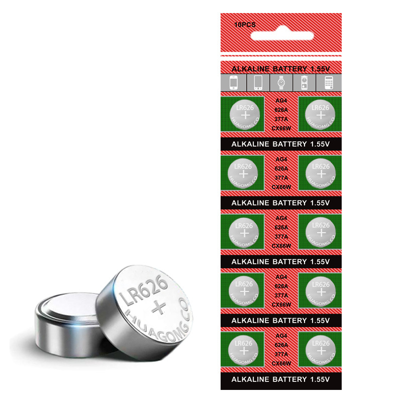 Vỉ pin 10 viên đồng hồ phổ thông AG4 LR626 377A