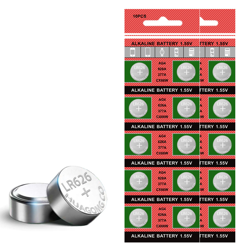 Vỉ pin 10 viên đồng hồ phổ thông AG4 LR626 377A