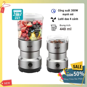Máy xay hạt khô RAF 300W lưỡi dao sắc bén xay nghiền dễ dàng tặng cối xay sinh tố