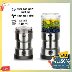 Máy xay bột RAF 300W xay thảo dược, gia vị siêu mịn tặng cối xay sinh tố