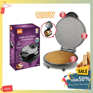 Máy nướng bánh ốc quế RAF 1200W kiểm soát nhiệt độ chính xác, bánh thơm ngon