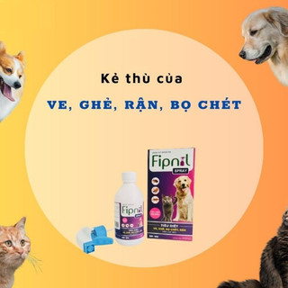 VB Pharma thuốc xịt  Fipnil spray trị bọ chét ve ghẻ chấy rận trên chó mèo chai 100ml và 250ml