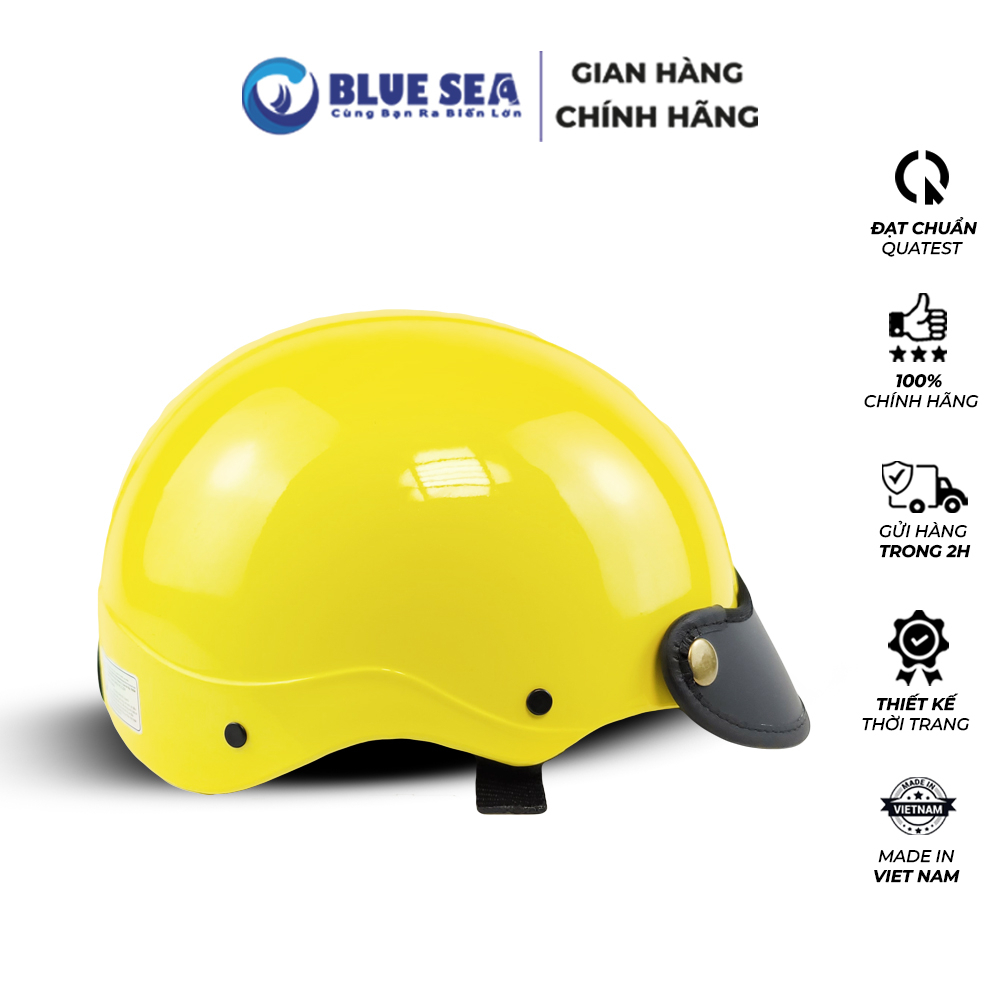 [Mã BMLTB35 giảm đến 35K đơn 99K] Mũ bảo hiểm Thời trang 1/2 Nửa đầu BLUE SEA - A104 - Màu Vàng - FREESIZE - Chính hãng