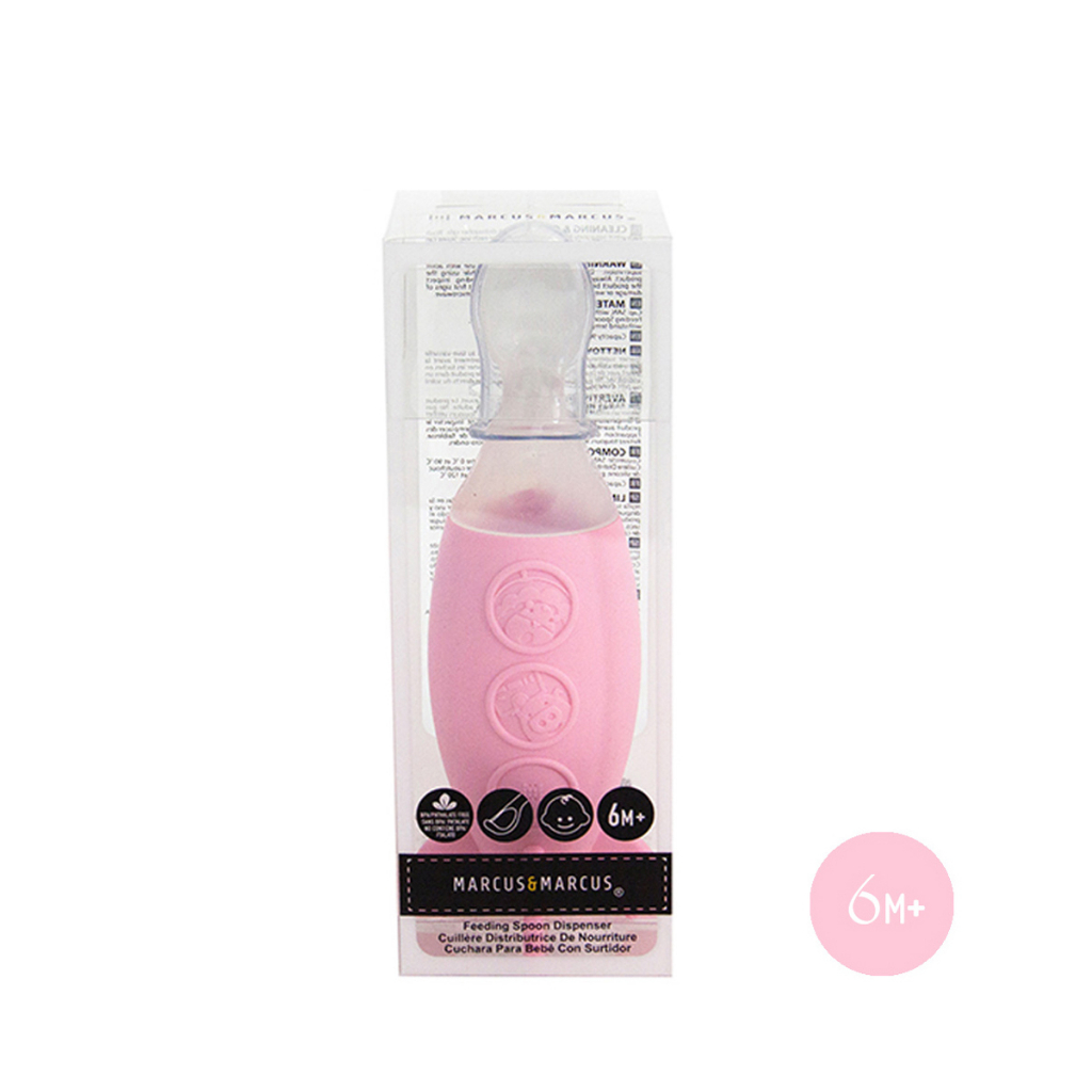 Ảnh Bình Bóp Ăn Dặm Silicon Có Thìa Marcus & Marcus 90ml, Cho Bé Từ 6 Tháng 2