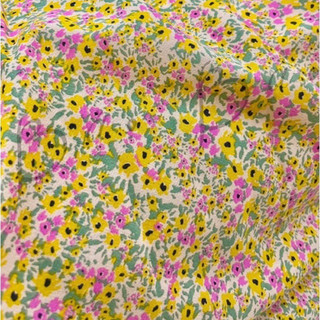 Vải Đũi Cotton In Hoa Mềm Rũ Khổ 1m40