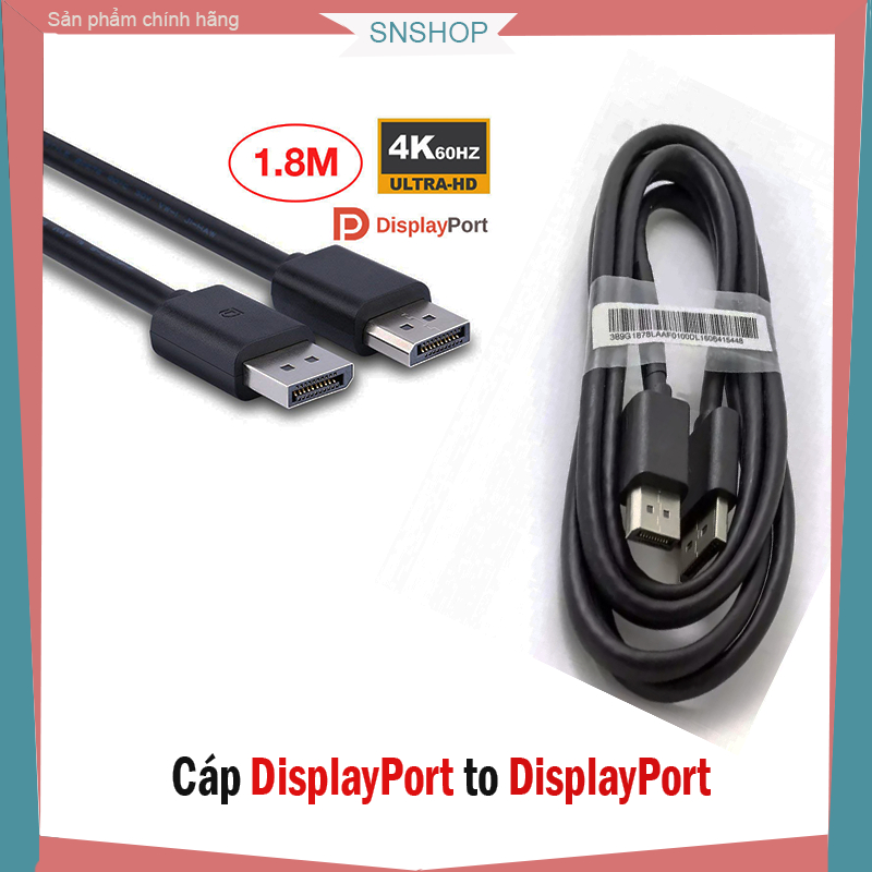 Dây cáp Displayport to Displayport 1.4 , HDMI to HDMI 2.0, 4k60Hz dài 1 ...