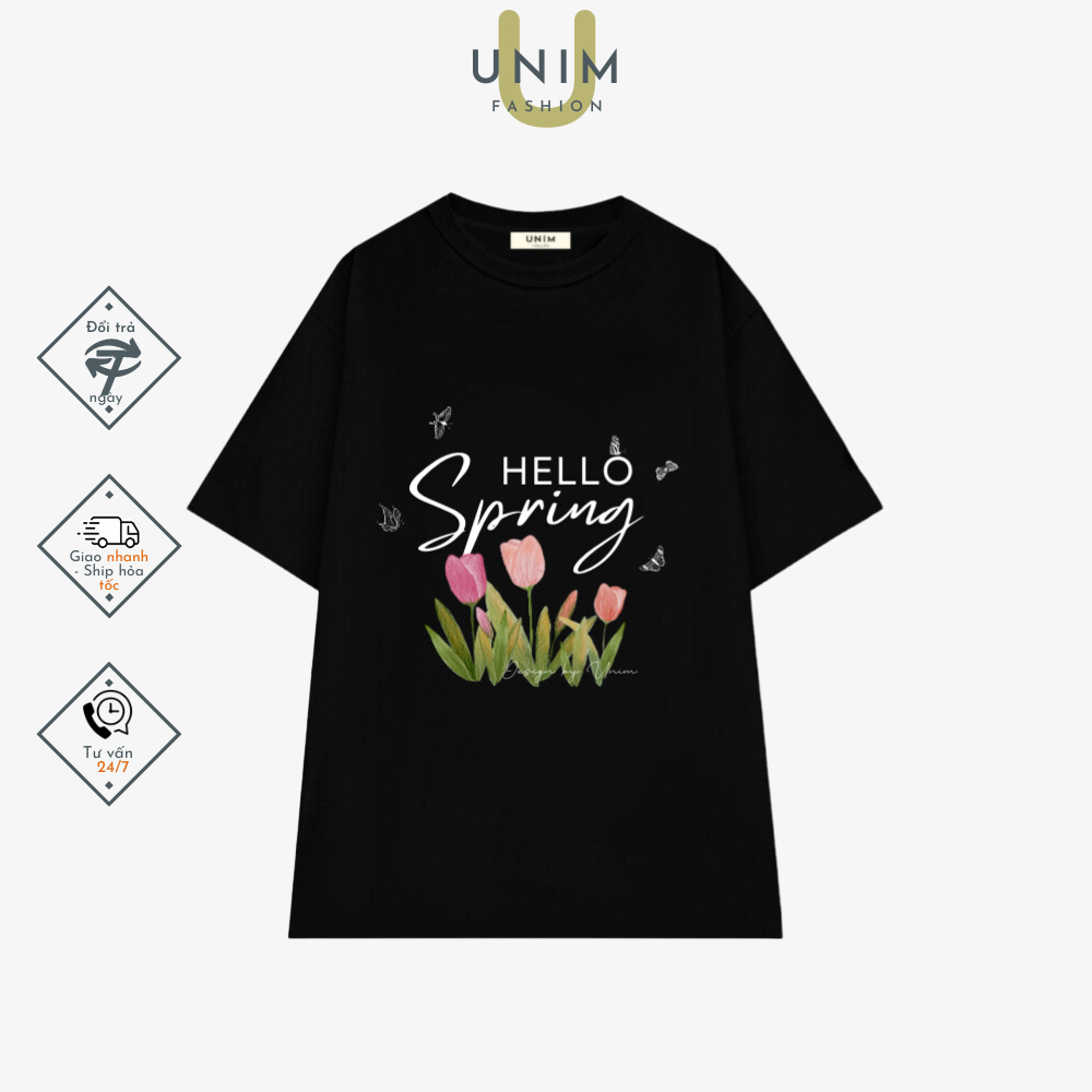[VẢI 250 GSM] Áo Thun Hoa Hồng Rose Butterfly Unisex Local Brand Unim Club Cotton 100% Định Lượng Vải 250 GSM