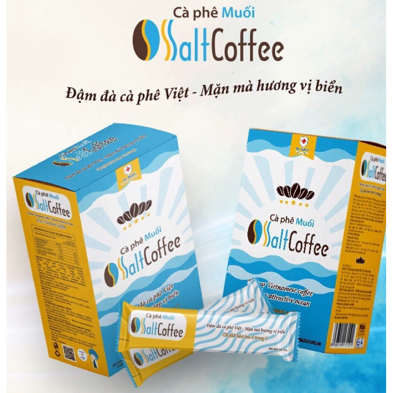 HỘP 9 GÓI CÀ PHÊ MUỐI - CÀ PHÊ HÒA TAN 4 IN 1 SALTCOFFEE | Shopee Việt Nam