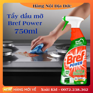 [Hàng nội địa Đức] Chai Xịt Tẩy Dầu Mỡ Nhà Bếp Bref Power Dung Tích 750ml Dùng Được Cho Máy Hút Mùi, Lò Nướng