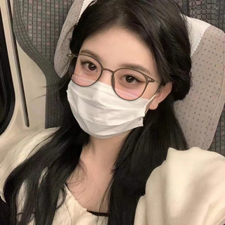 Gọng kính giả cận nữ 2 chấm mắt mèo, kính nữ cute gọng tròn thời trang có chống tia UV