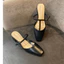 Giày sục nữ 3 phân đế vuông tiện lợi Annmodels chất liệu xi mờ kiểu dáng Mary Jane thời trang phong cách _SUC3004QNXM