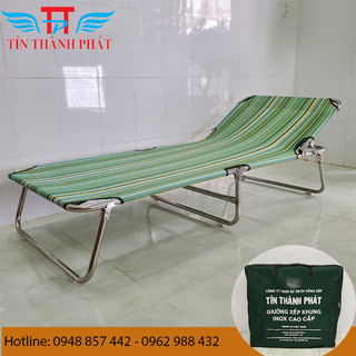 Giường xếp inox cao cấp Tín Thành Phát Chịu lực tốt, dễ di chuyển, phù hợp gia đình & văn phòng