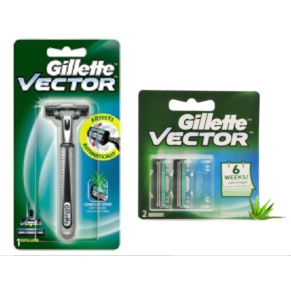 Bàn Dao Cạo Râu Gillette Vector Lưỡi Kép Hàng Nội Địa Nhật Bản | Shopee ...