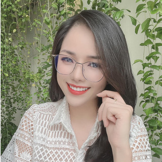 Gọng kính mắt thời trang cao cấp nam nữ ANNA dáng mắt mèo chất liệu kim loại 72835