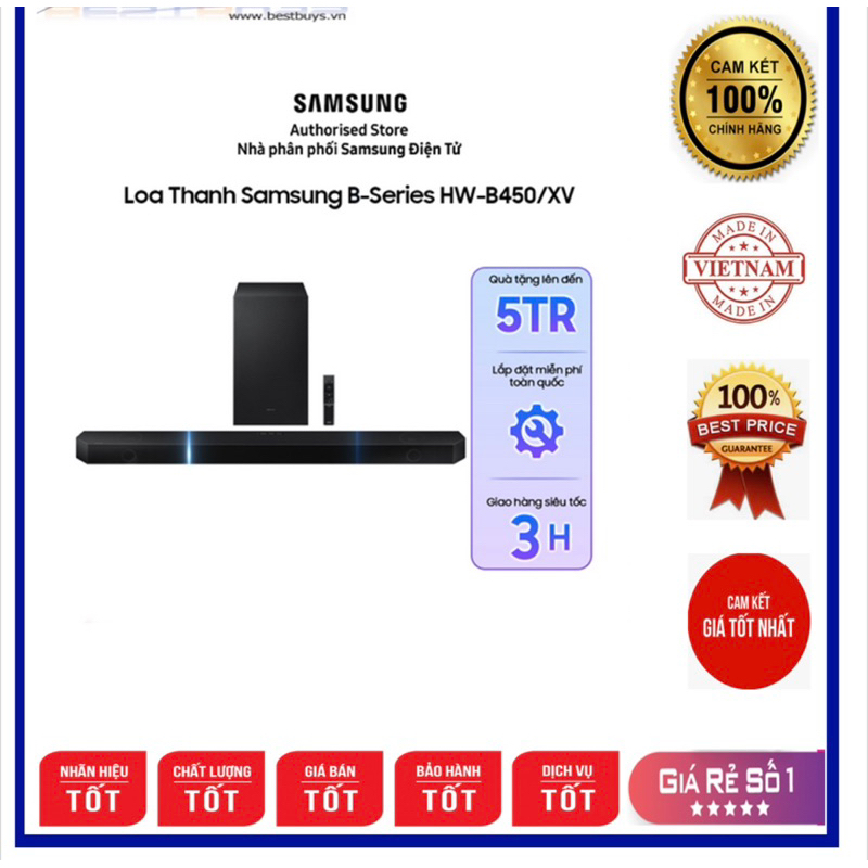 Loa Soundbar Samsung HWB450/XV (HÀNG CHÍNH HÃNG) Shopee Việt Nam