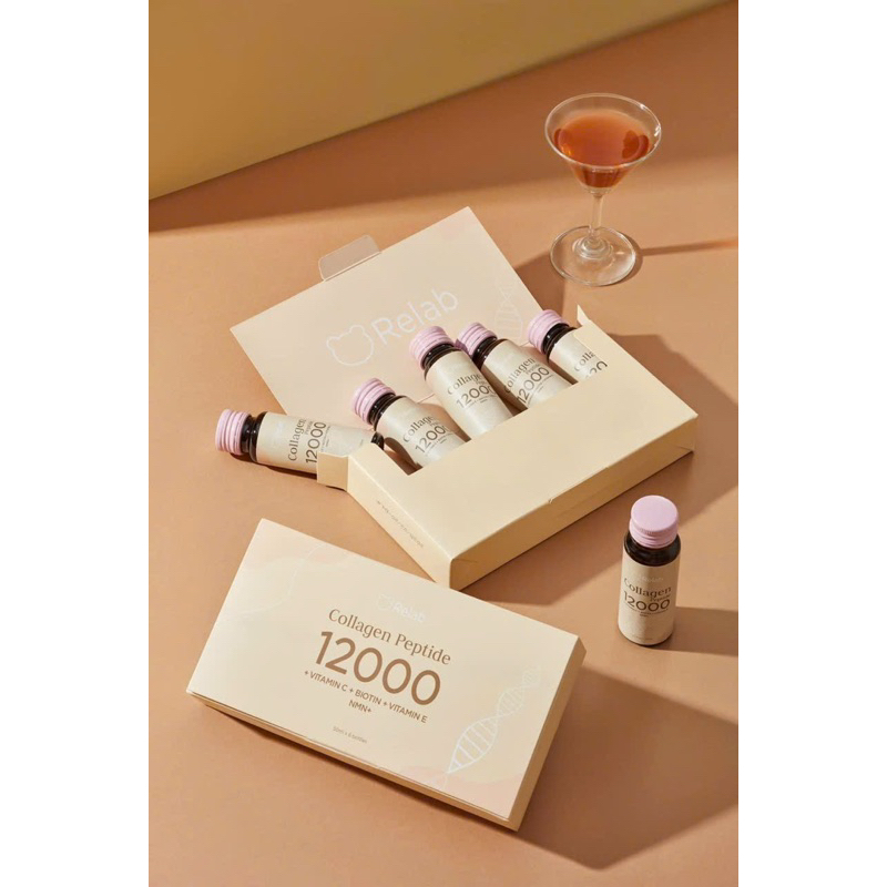 (Chính Hãng) - Collagen 12000 RELAB JAPAN - Hộp 6 chai dùng 12 ngày ...