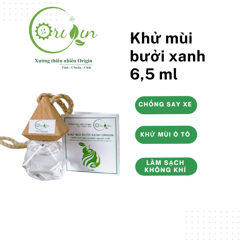 Tinh dầu treo xe khử mùi oto, chống say xe - Khử mùi bưởi xanh Origin 6.5ml