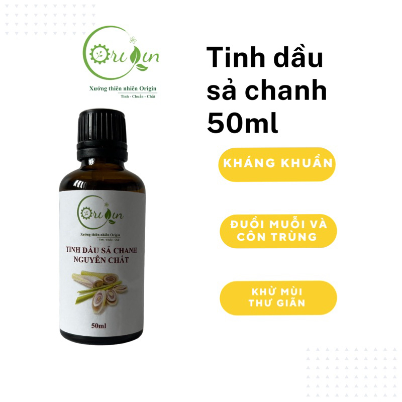 Tinh dầu sả chanh tự nhiên nguyên chất Origin đuổi muỗi, kháng khuẩn, xông phòng - 50ml